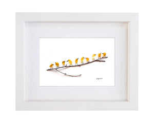 Yellow Birds on Branch