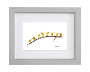 Yellow Birds on Branch