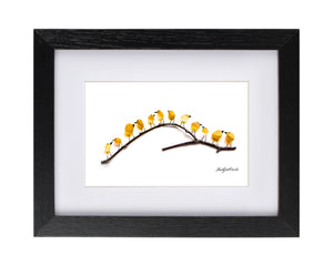 Yellow Birds on Branch