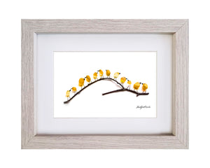 Yellow Birds on Branch