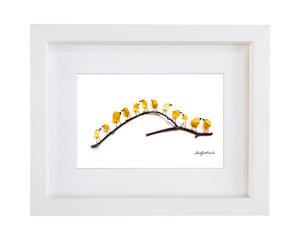 Yellow Birds on Branch