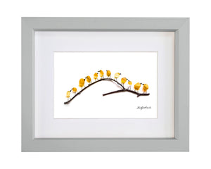 Yellow Birds on Branch