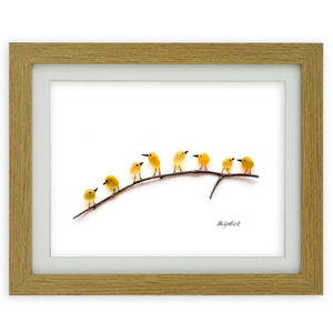 Yellow Birds on Branch