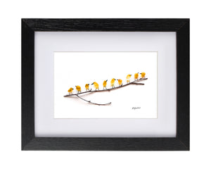 Yellow Birds on Branch