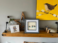 Load image into Gallery viewer, Pebble Penguins Glass Picture Wall Art Decor - Grey Frame