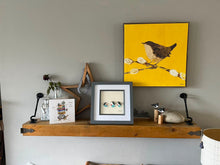 Load image into Gallery viewer, Pebble Penguins Glass Picture Wall Art Decor - Grey Frame