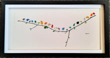 Load image into Gallery viewer, Panoramic Rainbow Birds - Sea Glass Art