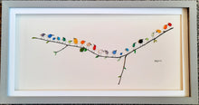 Load image into Gallery viewer, Panoramic Rainbow Birds - Sea Glass Art
