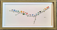 Load image into Gallery viewer, Panoramic Rainbow Birds - Sea Glass Art