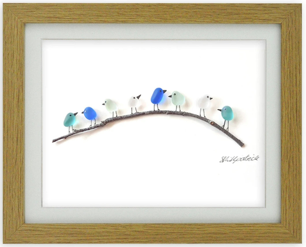 Sea Spray Birds on Branch