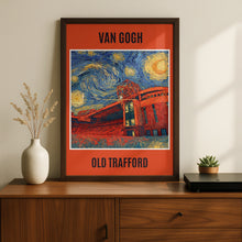 Load image into Gallery viewer, Old Trafford Van Gogh Starry Night poster, Manchester United stadium art print