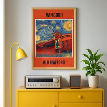 Load image into Gallery viewer, Old Trafford Van Gogh Starry Night poster, Manchester United stadium art print