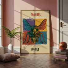 Load image into Gallery viewer, Warhol Hornet Pop Art Poster, Colourful Insect Print, Retro Bold Home Decor