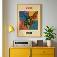 Load image into Gallery viewer, Warhol Hornet Pop Art Poster, Colourful Insect Print, Retro Bold Home Decor