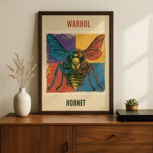 Load image into Gallery viewer, Warhol Hornet Pop Art Poster, Colourful Insect Print, Retro Bold Home Decor