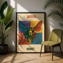 Load image into Gallery viewer, Warhol Hornet Pop Art Poster, Colourful Insect Print, Retro Bold Home Decor