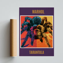 Load image into Gallery viewer, Tarantula Pop Art Poster, Warhol Style Spider Print, Bold Colourful Arachnid Wall Decor
