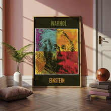 Load image into Gallery viewer, Einstein Warhol Style Pop Art Poster, Colourful Physicist Print, Science Wall Decor
