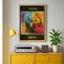 Load image into Gallery viewer, Einstein Warhol Style Pop Art Poster, Colourful Physicist Print, Science Wall Decor