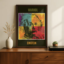 Load image into Gallery viewer, Einstein Warhol Style Pop Art Poster, Colourful Physicist Print, Science Wall Decor