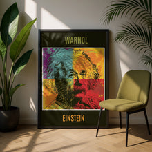Load image into Gallery viewer, Einstein Warhol Style Pop Art Poster, Colourful Physicist Print, Science Wall Decor