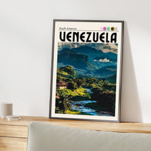 Load image into Gallery viewer, Venezuela Landscape Poster, South America Mountain Print, Tropical Nature Art