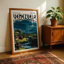 Load image into Gallery viewer, Venezuela Landscape Poster, South America Mountain Print, Tropical Nature Art
