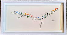 Load image into Gallery viewer, Panoramic Rainbow Birds - Sea Glass Art